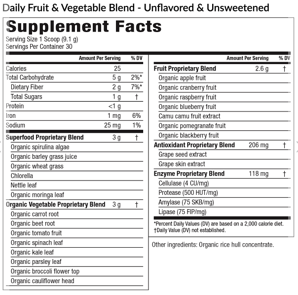 Daily Fruit and Vegetable Blend