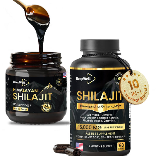 BeepWell Shilajit Resin & Capsules Bundle-0