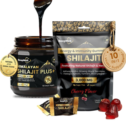 BeepWell Shilajit Resin Plus & Gummies Bundle-0