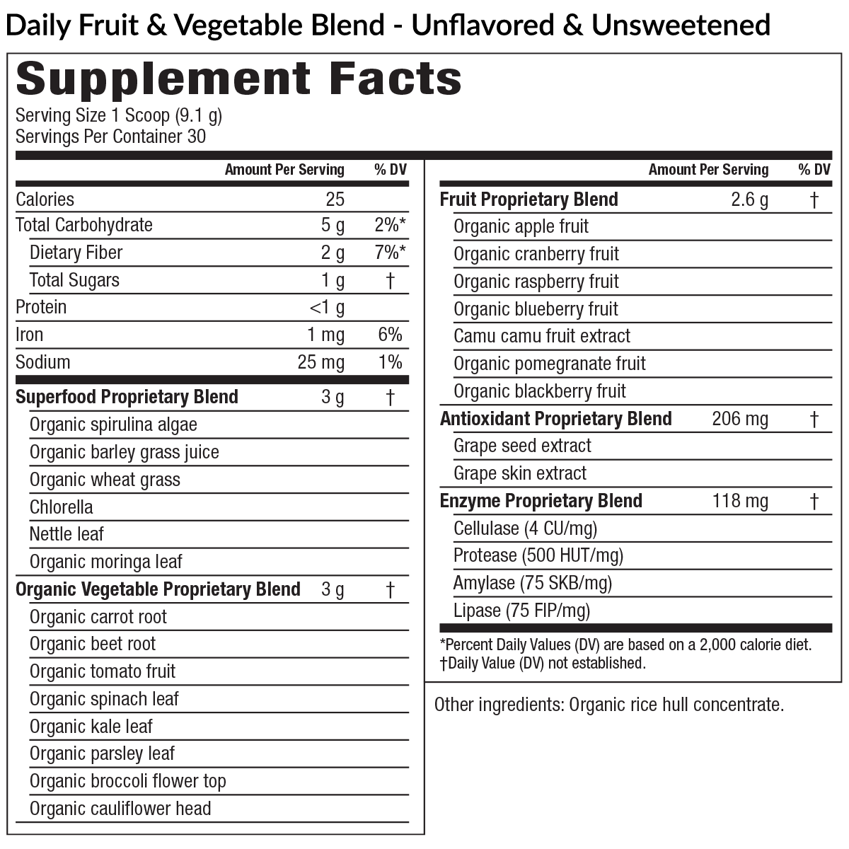 Daily Fruit and Vegetable Blend